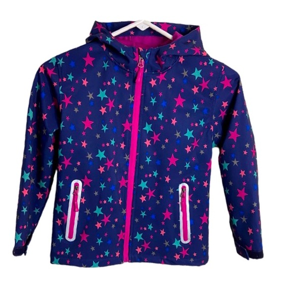 JINGLE BONGALA Lightweight
Knitted-Mesh Lining Hooded Rain
Jacket Girls Sz 5-6Y - Picture 3 of 9